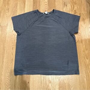 Athleta Charcoal Short Sleeve Top